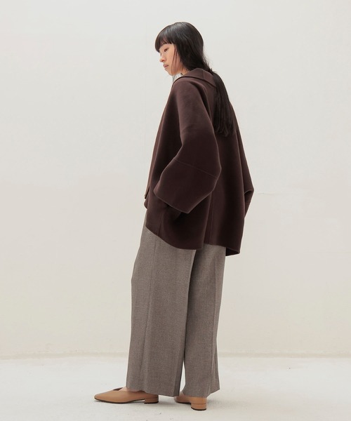 DRESSLAVE(ドレスレイブ)の「B7 / shoulder wide pants(ショルダーワイドパンツ)(スラックス・レディース・ブラウン/チャコールグレー・38)」の18枚目の写真