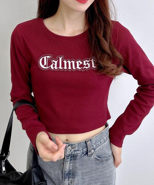 INGNI(イング)の「貼付ロゴリブロングTシャツ(Tシャツ/カットソー・レディース・オフホワイト/ブラック/ボルドー/スミクロ・M)」の4枚目の写真