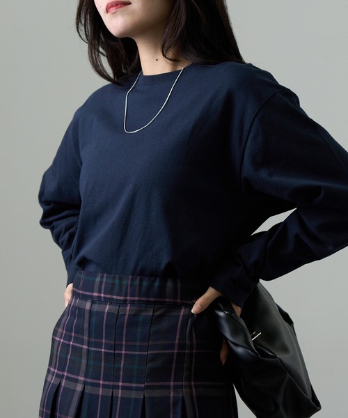 CROSS & STITCH(クロスステッチ)の「【Cross&Stitch】オープンエンド マックスウェイトロングスリーブTシャツ(袖リブ無し)ロンT OE1210(Tシャツ/カットソー・メンズ・ネイビー/ホワイト/ヘザーグレー/ブラック・S/M/L/XL)」の9枚目の写真