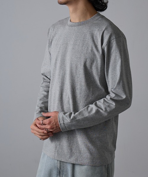 CROSS & STITCH(クロスステッチ)の「【Cross&Stitch】オープンエンド マックスウェイトロングスリーブTシャツ(袖リブ無し)ロンT OE1210(Tシャツ/カットソー・メンズ・ネイビー/ホワイト/ヘザーグレー/ブラック・S/M/L/XL)」の22枚目の写真