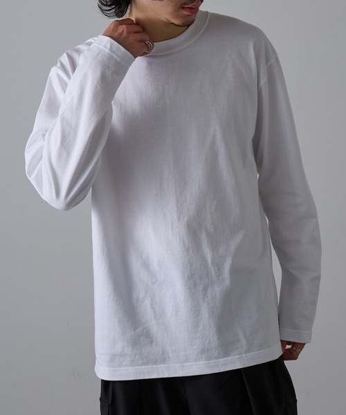 CROSS & STITCH(クロスステッチ)の「【Cross&Stitch】オープンエンド マックスウェイトロングスリーブTシャツ(袖リブ無し)ロンT OE1210(Tシャツ/カットソー・メンズ・ネイビー/ホワイト/ヘザーグレー/ブラック・S/M/L/XL)」の15枚目の写真