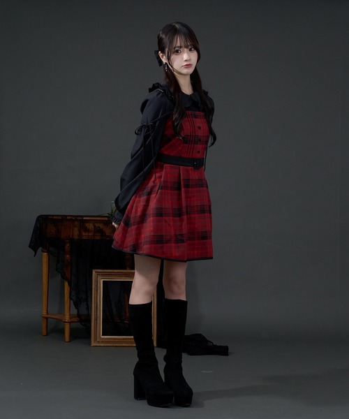 Palelfy パルエルフィー レッド ワンピース Pal elfy（パルエルフィー）の「肩リボンキャミワンピース（ワンピース