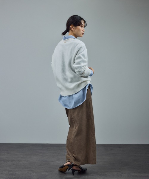 SALON adam et rope'(サロン アダム エ ロペ)の「【WEB限定】ウールカシミヤニットプルオーバー(ニット/セーター・レディース・オフホワイト/ブラウン/ピンク・FREE)」の7枚目の写真