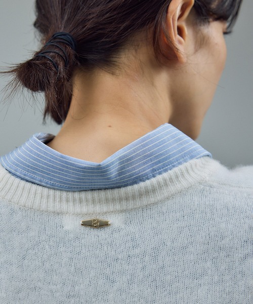 SALON adam et rope'(サロン アダム エ ロペ)の「【WEB限定】ウールカシミヤニットプルオーバー(ニット/セーター・レディース・オフホワイト/ブラウン/ピンク・FREE)」の9枚目の写真