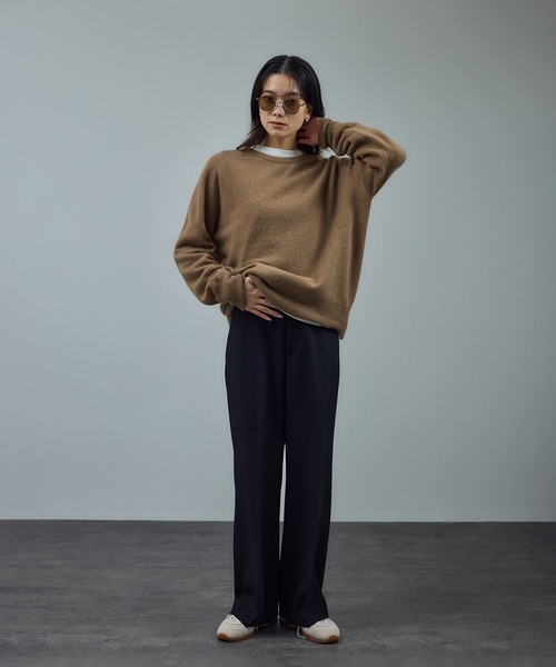 SALON adam et rope'(サロン アダム エ ロペ)の「【WEB限定】ウールカシミヤニットプルオーバー(ニット/セーター・レディース・オフホワイト/ブラウン/ピンク・FREE)」の11枚目の写真