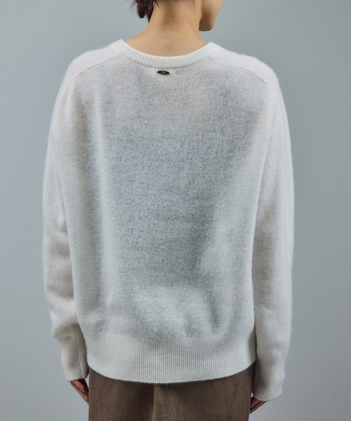 SALON adam et rope'(サロン アダム エ ロペ)の「【WEB限定】ウールカシミヤニットプルオーバー(ニット/セーター・レディース・オフホワイト/ブラウン/ピンク・FREE)」の18枚目の写真