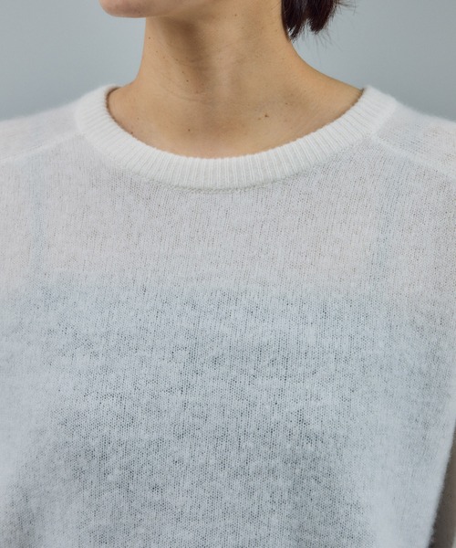 SALON adam et rope'(サロン アダム エ ロペ)の「【WEB限定】ウールカシミヤニットプルオーバー(ニット/セーター・レディース・オフホワイト/ブラウン/ピンク・FREE)」の19枚目の写真