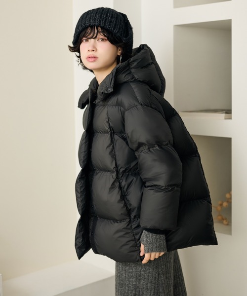 新品未使用　LAULÉN ボリュームネックフーデットダウンコート volume neck hooded down coat /ボリュームネックフーデットダウン