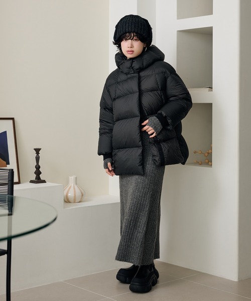 volume neck hooded down coat /ボリュームネックフーデットダウン