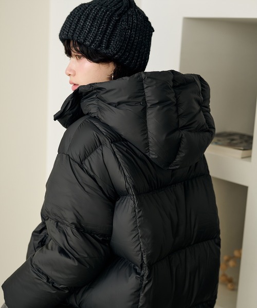 volume neck hooded down coat /ボリュームネックフーデットダウン