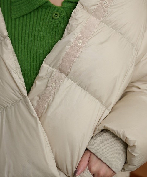 LAULEN（ローレン）の「volume neck hooded down coat /ボリューム