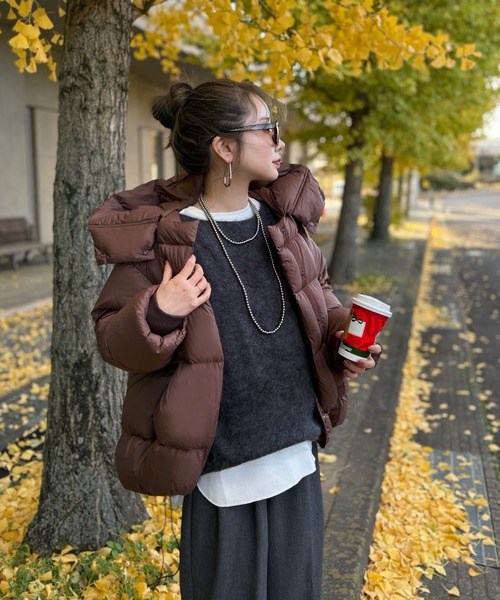 LAULEN（ローレン）の「volume neck hooded down coat /ボリューム