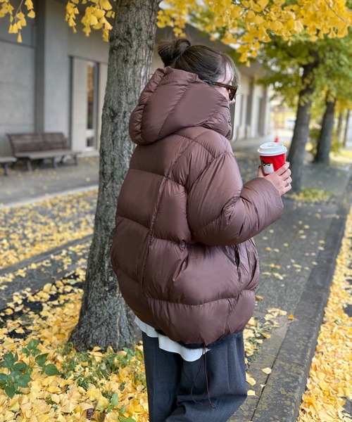 volume neck hooded down coat /ボリュームネックフーデットダウン