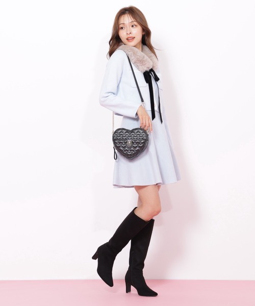 JILL by JILL STUART（ジルバイジルスチュアート）の「◇ハートキルトポシェット（ショルダーバッグ・レディース・ブラック・FREE）」の3枚目の写真
