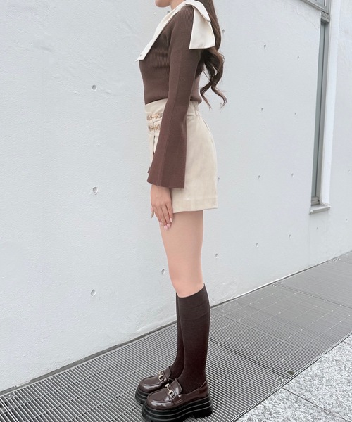 NOMAE(ノーマエ)の「ショルダーリボンニット(ニット/セーター・レディース・ピンク/ブラウン/ブラック/アイボリー・FREE)」の13枚目の写真