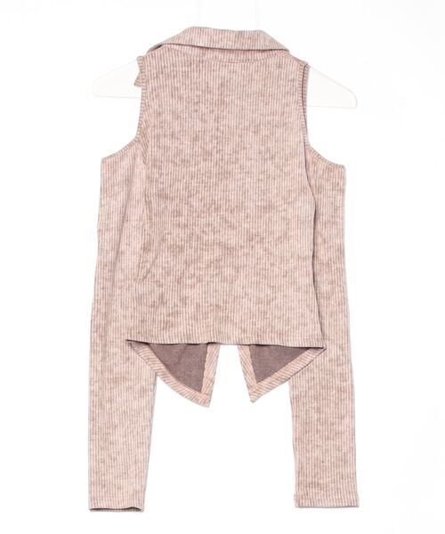 .KOM(ドットコム)の「A'GEM/9 × .kom 『.KOM/ドットケーオーエム』 Cut-Out Shoulder Rib Knit Top/カットアウトショルダー リブニットトップス(その他トップス・レディース・ベージュ/グレー・S)」の19枚目の写真