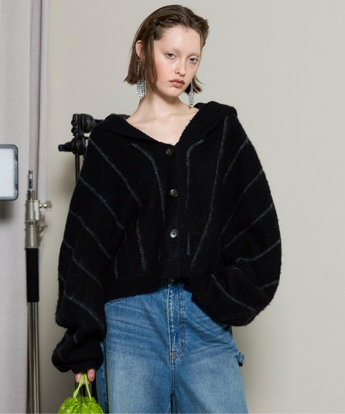 メゾンスペシャル Lace Docking Frill Cardigan MAISON SPECIAL（メゾンスペシャル）の「Lace Docking Frill