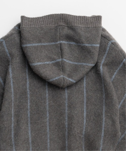 MAISON SPECIAL（メゾンスペシャル）の「Power Shoulder Hood Knit Cardigan / パワーショルダーフードニットカーディガン（カーディガン/ボレロ・レディース・ブラック/グレー・FREE）」の10枚目の写真