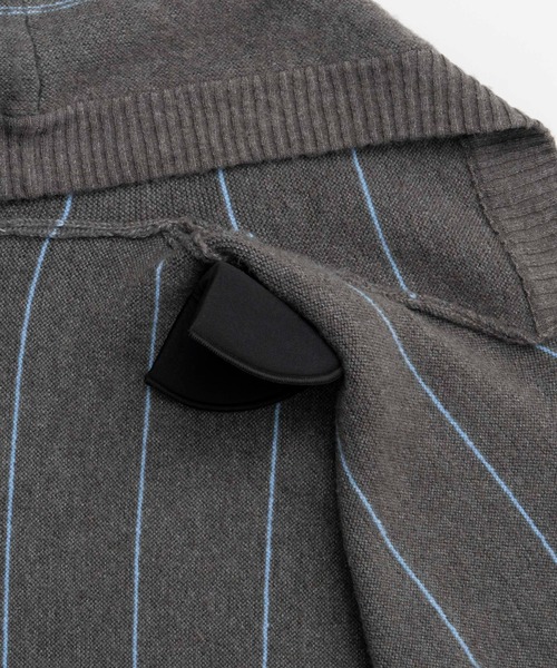 MAISON SPECIAL（メゾンスペシャル）の「Power Shoulder Hood Knit Cardigan / パワーショルダーフードニットカーディガン（カーディガン/ボレロ・レディース・ブラック/グレー・FREE）」の11枚目の写真