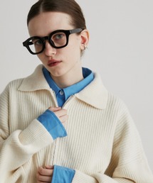 Auntie Rosa Holiday | ポロジップリブニットカーディガン/ブルゾン(カーディガン/ボレロ)