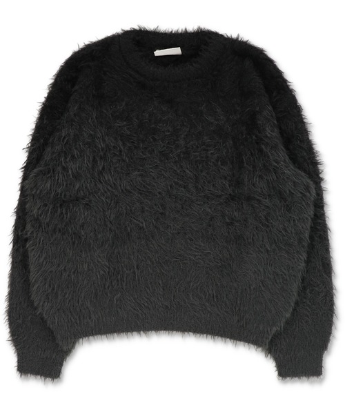 SPINNS(スピンズ)の「モヘアライクシャギーニット/グラデーションカラー/クロップド丈(ニット/セーター・メンズ・ブラック/ブラウン/グレー・ONESIZE)」の4枚目の写真