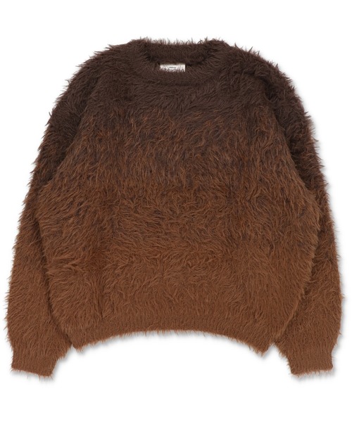 SPINNS(スピンズ)の「モヘアライクシャギーニット/グラデーションカラー/クロップド丈(ニット/セーター・メンズ・ブラック/ブラウン/グレー・ONESIZE)」の5枚目の写真