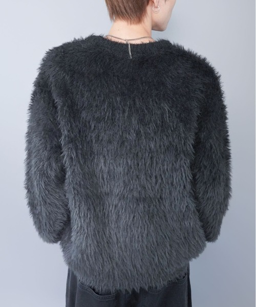 SPINNS(スピンズ)の「モヘアライクシャギーニット/グラデーションカラー/クロップド丈(ニット/セーター・メンズ・ブラック/ブラウン/グレー・ONESIZE)」の20枚目の写真