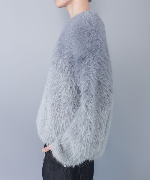 SPINNS(スピンズ)の「モヘアライクシャギーニット/グラデーションカラー/クロップド丈(ニット/セーター・メンズ・ブラック/ブラウン/グレー・ONESIZE)」の22枚目の写真