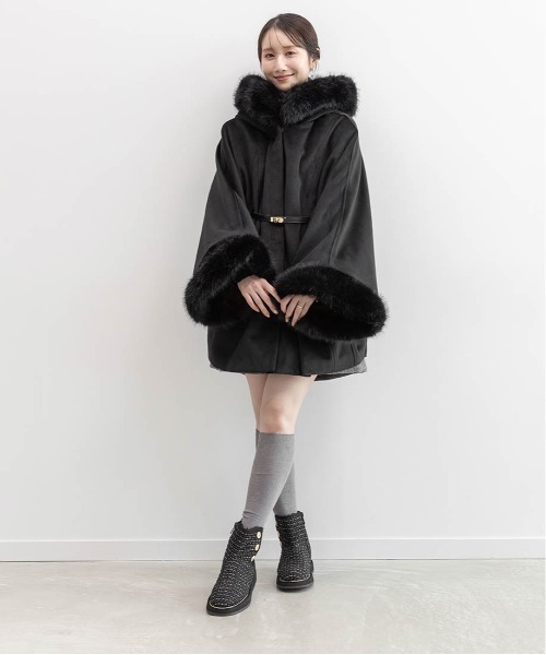 RANDA(ランダ)の「モノグラムパーツキルティングムートンブーツ(ブーツ・レディース・ブラック/アイボリー/ベージュ・M/L/S/LL)」の11枚目の写真