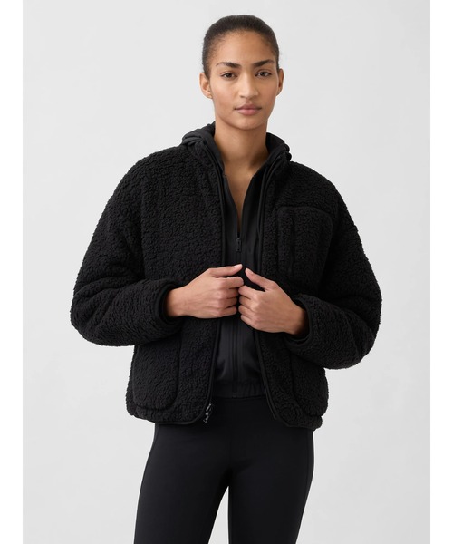 セール】GapFit リバーシブル ボアジャケット（その他アウター）｜GAP