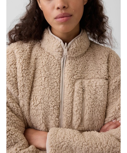 セール】GapFit リバーシブル ボアジャケット（その他アウター）｜GAP