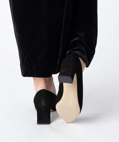 CORSO ROMA，9（コルソローマ）の「CORSO ROMA 9 TOSCA5027 Bijou buckle suede middle-heel pumps コルソローマ トスカ ビジューバックル スエード ミドルヒール パンプス パンプス（パンプス・レディース・ブラック/ベージュ・37/38/39/36）」の14枚目の写真