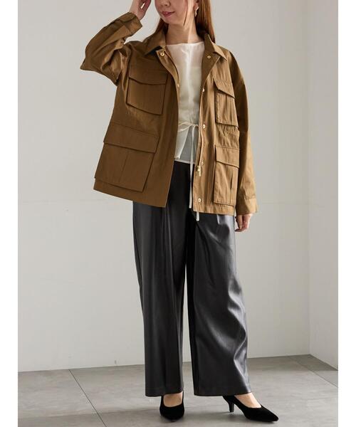 Te chichi（テチチ）の「ミリタリージャケット《2025Autumn catalog vol.2 item》（ノーカラージャケット・レディース・オフホワイト/カーキ・F）」の12枚目の写真