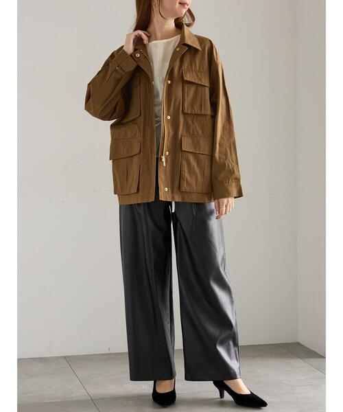 Te chichi（テチチ）の「ミリタリージャケット《2025Autumn catalog vol.2 item》（ノーカラージャケット・レディース・オフホワイト/カーキ・F）」の13枚目の写真