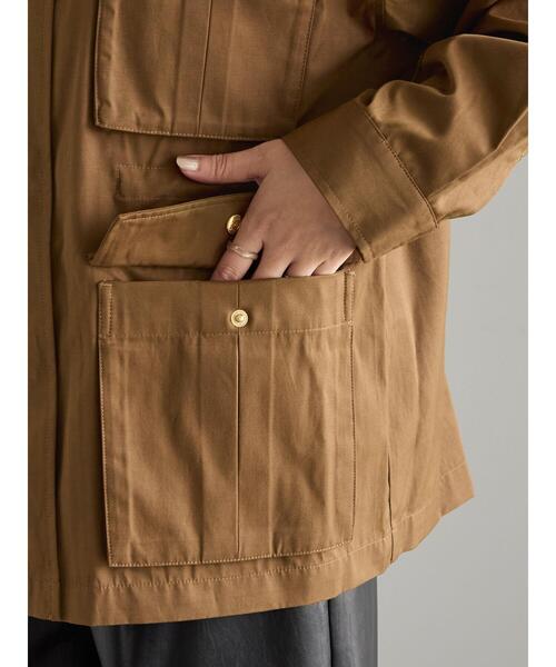 Te chichi（テチチ）の「ミリタリージャケット《2025Autumn catalog vol.2 item》（ノーカラージャケット・レディース・オフホワイト/カーキ・F）」の19枚目の写真