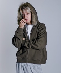 MSG（エムエスジー）の「ヘビーウェイト裏毛ZIPファーパーカー【UNISEX】（パーカー）」