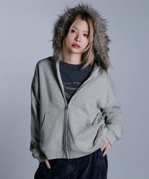 MSG(エムエスジー)のヘビーウェイト裏毛ZIPファーパーカー【UNISEX】(パーカー)