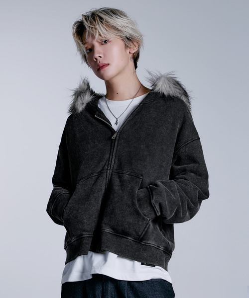 MSG（エムエスジー）の「ヘビーウェイト裏毛ZIPファーパーカー【UNISEX