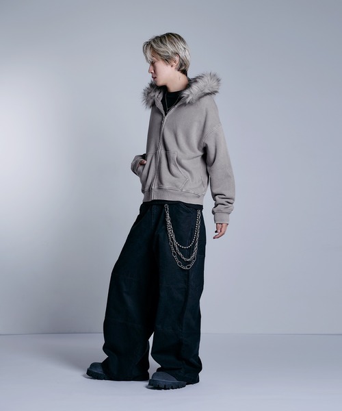 ヘビーウェイト裏毛ZIPファーパーカー【UNISEX】（パーカー）｜MSG