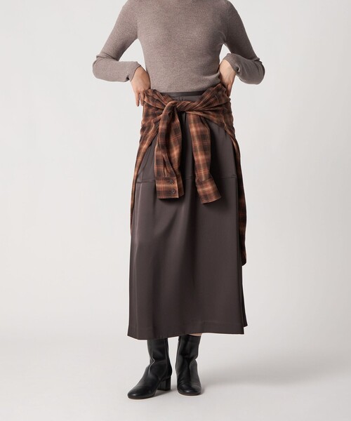 ODETTE E ODILE（オデットエオディール）の「ラウンドトゥ ショートブーツ50↑（ブーツ・レディース・ブラック/ライトグレー・22cm/22.5cm/23cm/23.5cm/24cm/24.5cm/25cm）」の3枚目の写真