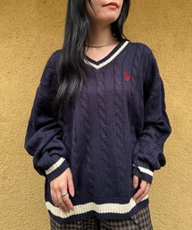 SETUP7（セットアップセブン）の「【U.S. POLO ASSN.】ロイヤルヤーンオーバーチルデンニットセーター　ウィメンズ～メンズまで着れるサイズ感（ニット/セーター）」