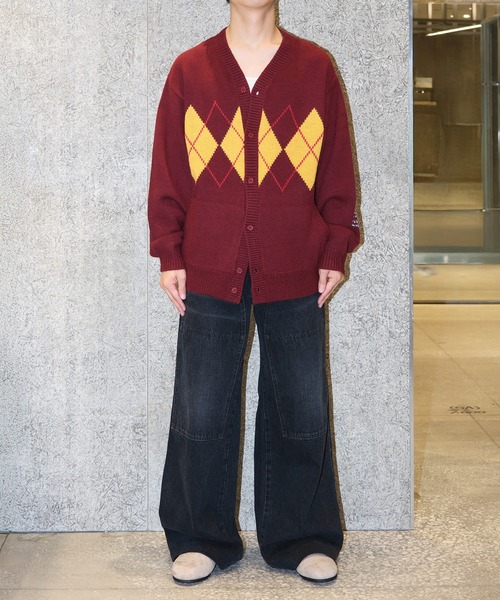 RICE NINE TEN(ライスナインテン)の「ARGYLE CARDIGAN(カーディガン/ボレロ・メンズ・オリーブ/ネイビー/ワイン・2/1)」の20枚目の写真