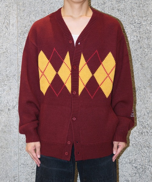 RICE NINE TEN(ライスナインテン)の「ARGYLE CARDIGAN(カーディガン/ボレロ・メンズ・オリーブ/ネイビー/ワイン・2/1)」の21枚目の写真