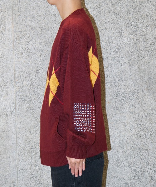 RICE NINE TEN(ライスナインテン)の「ARGYLE CARDIGAN(カーディガン/ボレロ・メンズ・オリーブ/ネイビー/ワイン・2/1)」の22枚目の写真