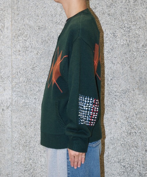 RICE NINE TEN(ライスナインテン)の「ARGYLE CARDIGAN(カーディガン/ボレロ・メンズ・オリーブ/ネイビー/ワイン・2/1)」の13枚目の写真