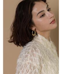 ステンレスボリュームドロップピアス