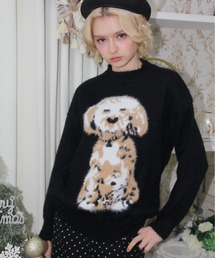 IMARI（イマリ）の「【 IMARI / イマリ 】 モヘアタッチ ドッグ モチーフ ニット #（ニット/セーター）」