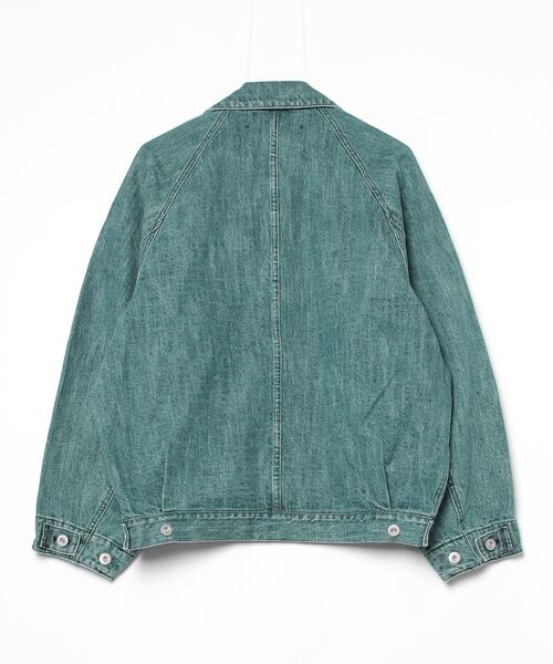 VOAAOV(ヴォアーブ)の「【VOAAOV】 RANDOM CRUNCH DENIM Oversize Blouson - used(デニムジャケット・メンズ・グリーン・2/1/0)」の6枚目の写真