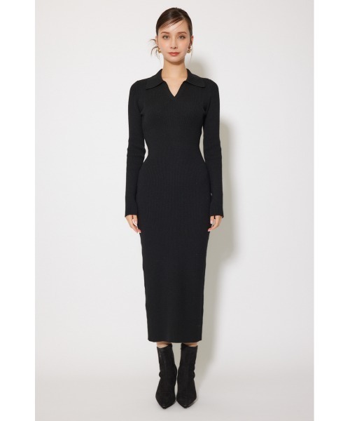 rienda（リエンダ）の「スキッパーニットワンピース 秋服 冬服（ワンピース・レディース・ライトピンク/ブラック/グレー/ベージュ・FREE）」の21枚目の写真