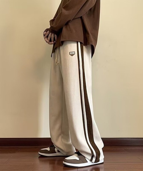 セール】SBG サイドストライプ ルーズシルエットパンツ（スラックス